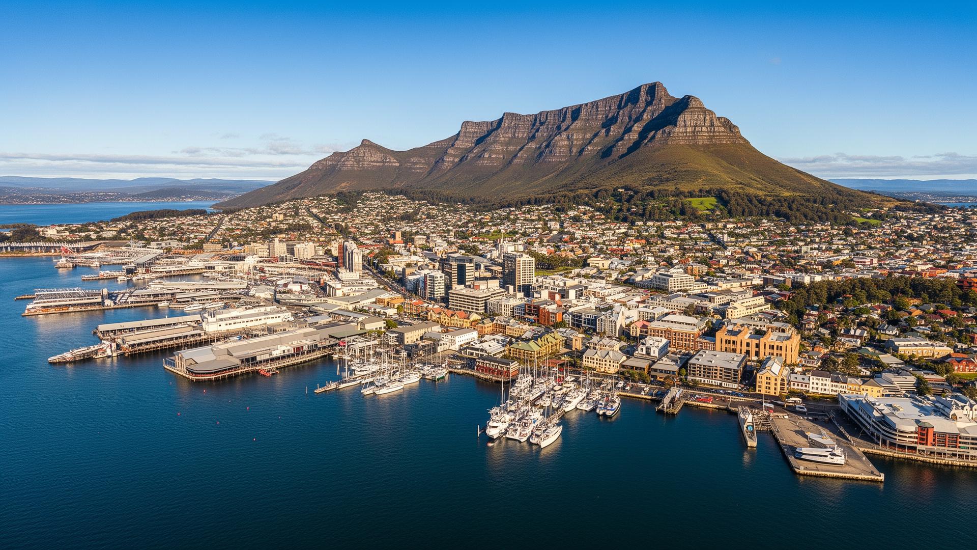 Hobart Tasmania aerial view