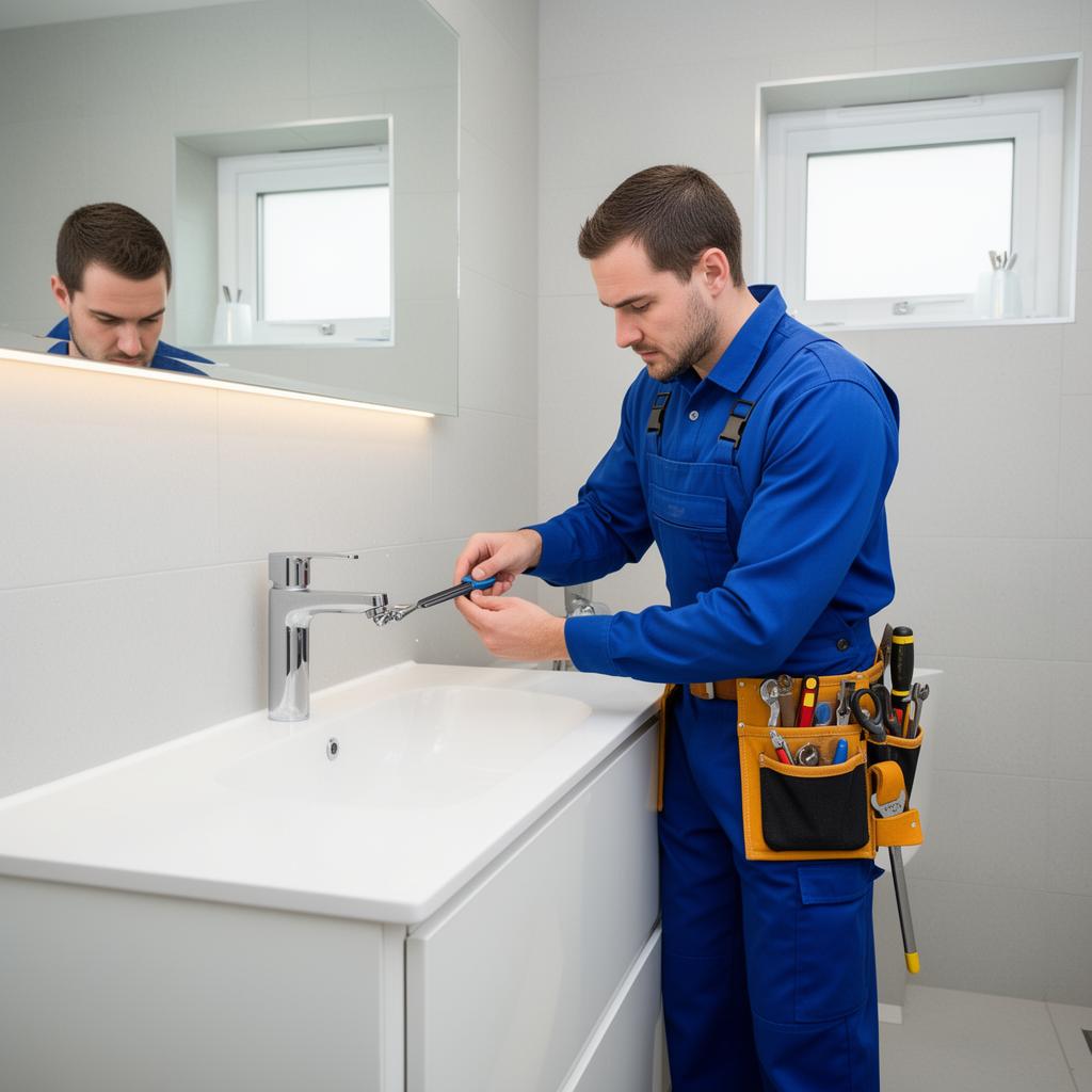 Plumber performing general maintenance