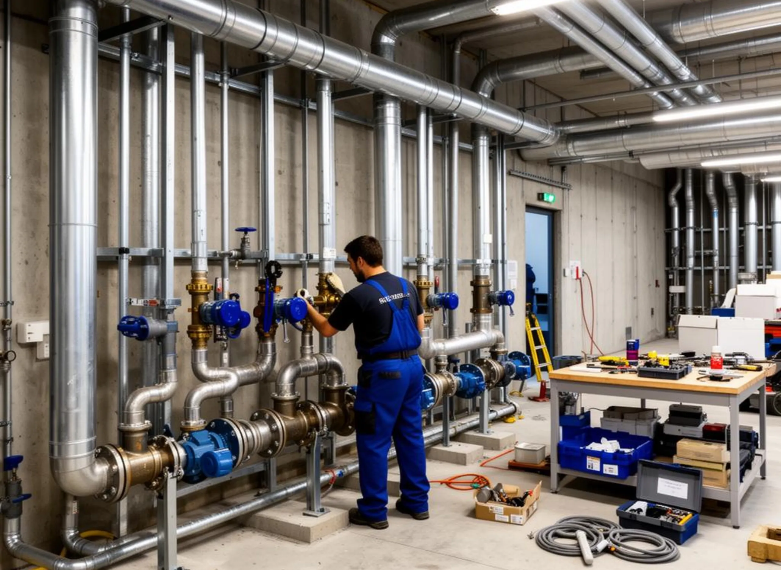 Commercial plumbing work